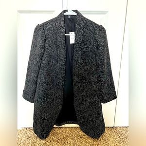Express Dotted Shawl Collar Boyfriend Blazer